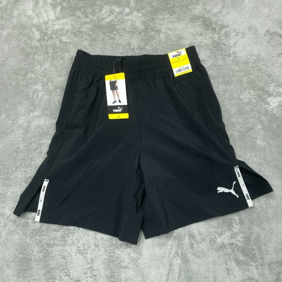 Puma Active Woven Shorts Quick-Dry Mens S Black Lightweight 6904 - Picture 1 of 6